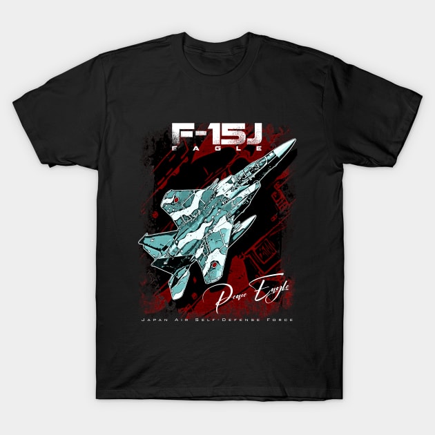 F-15J Eagle nicknamed "Peace Eagle" Japan Air Self Defense Force Fighterjet T-Shirt by aeroloversclothing